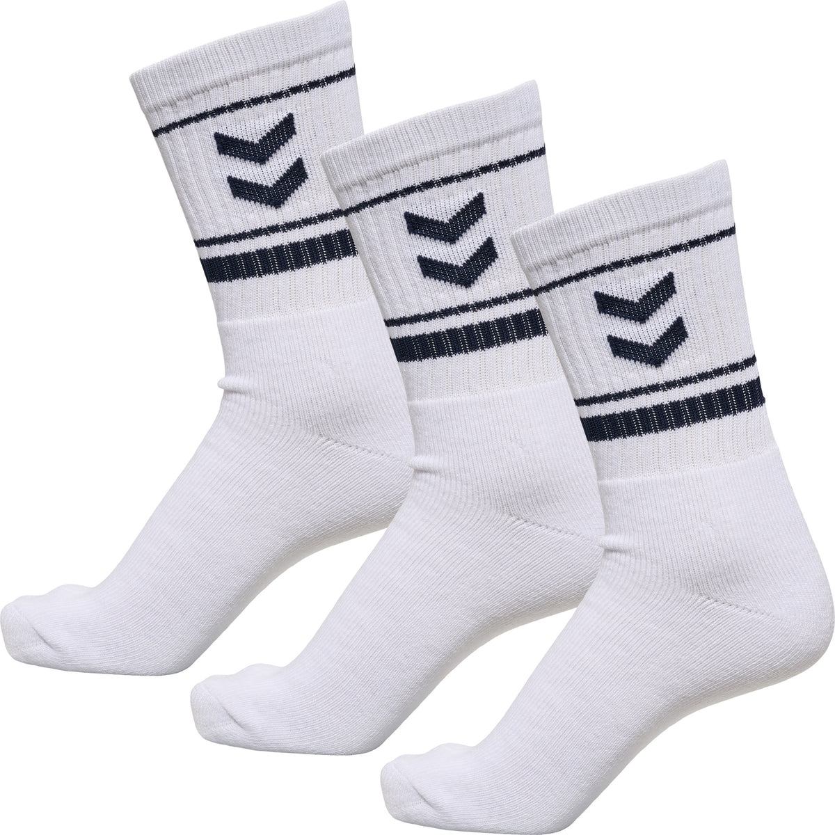HUMMEL Stripe Crew 3-Pack Socks (marine)
