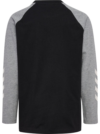 HUMMEL Logo T-Shirt L/S Kind (black/grey melange)