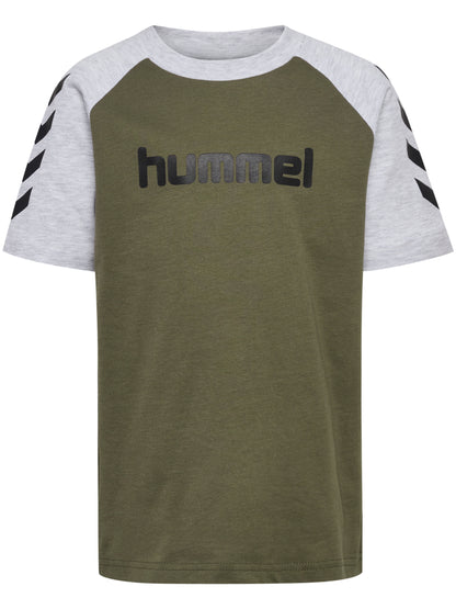 HUMMEL Logo T-Shirt S/S Kind (dusty olive)