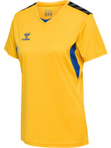 HUMMEL Authentic PL Jersey S/S Damen (sports yellow/true blue)