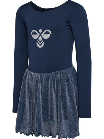 HUMMEL Glitter Tights Gymsuit L/S Kind (dress blues)