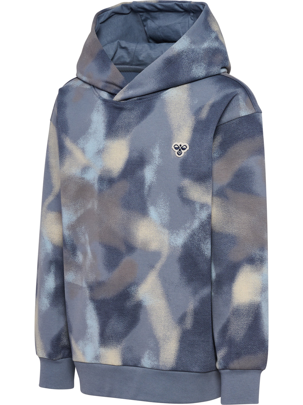 HUMMEL Loose AOP Hoodie Bee Kind (flint stone)