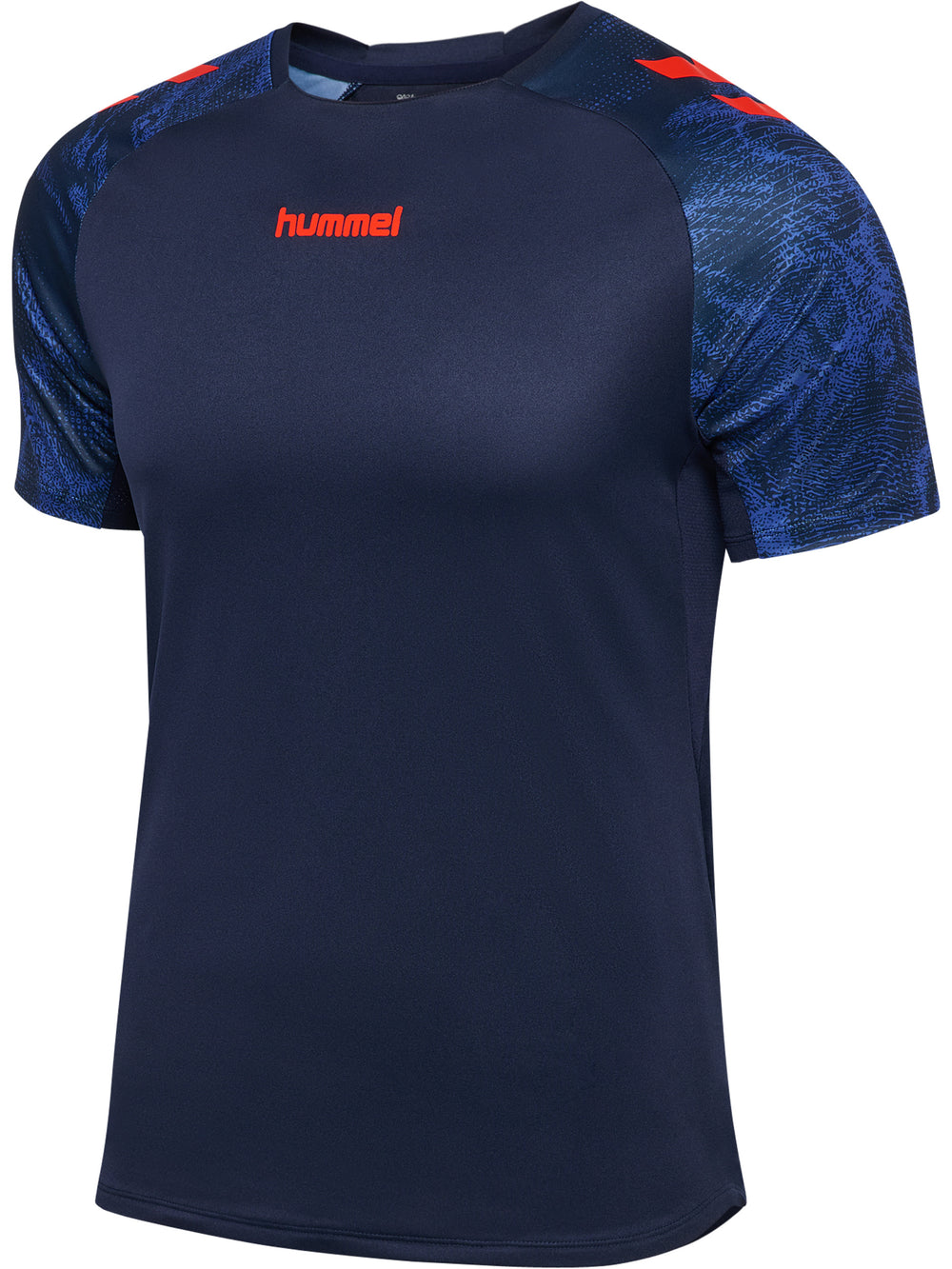 HUMMEL BLAZE26 Pro Training Jersey S/S (marine/cherry tomato)