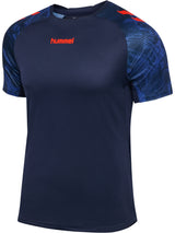HUMMEL BLAZE26 Pro Training Jersey S/S (marine/cherry tomato)