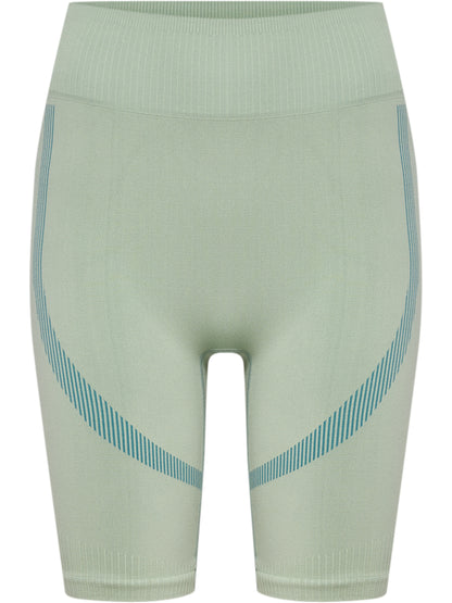 HUMMEL Hiit Seamless Short Tights Damen (frosty green)