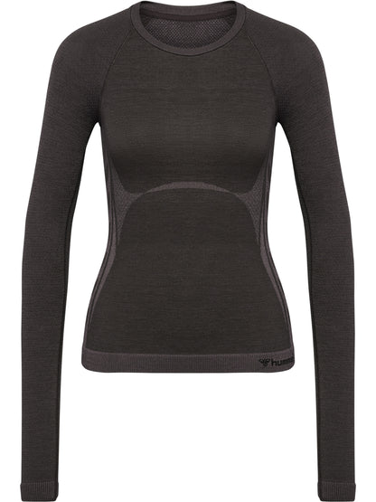 HUMMEL Clea Seamless Tight T-Shirt L/S Damen (shale)