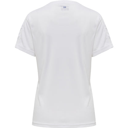 HUMMEL Core XK Poly Jersey S/S Damen (white/true blue)