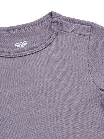 HUMMEL Mini Wool Solid Body L/S Kind (gray ridge)