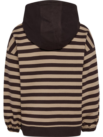 HUMMEL Conelly Boxy Contrast Hoodie Kind (chocolate torte)