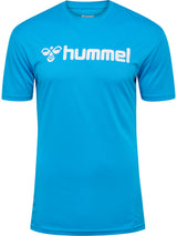HUMMEL Logo Jersey S/S Unisex Blau