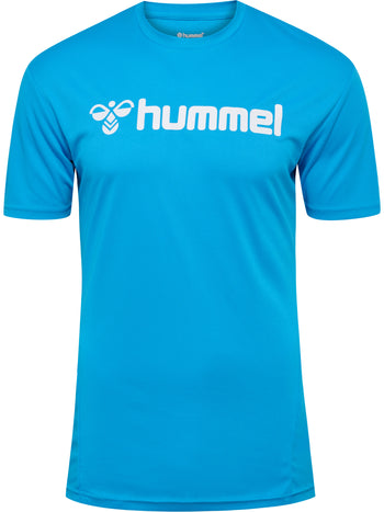 HUMMEL Logo Jersey S/S Unisex Blau