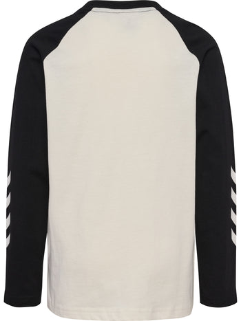 HUMMEL Logo T-Shirt L/S Kind (marshmallow/black)