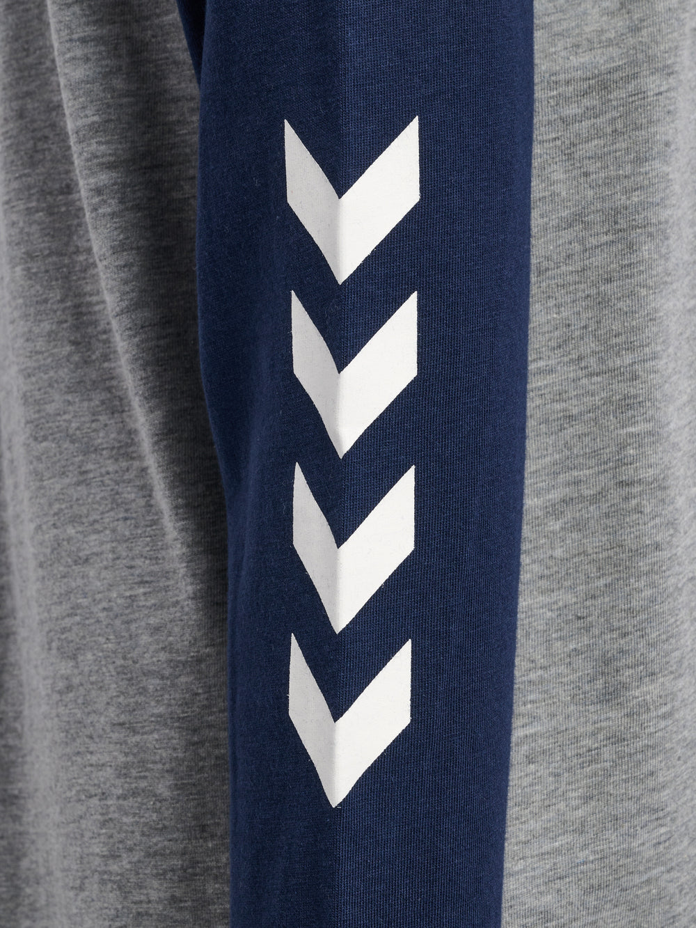 HUMMEL Logo T-Shirt L/S Kind (grey melange/dress blues)
