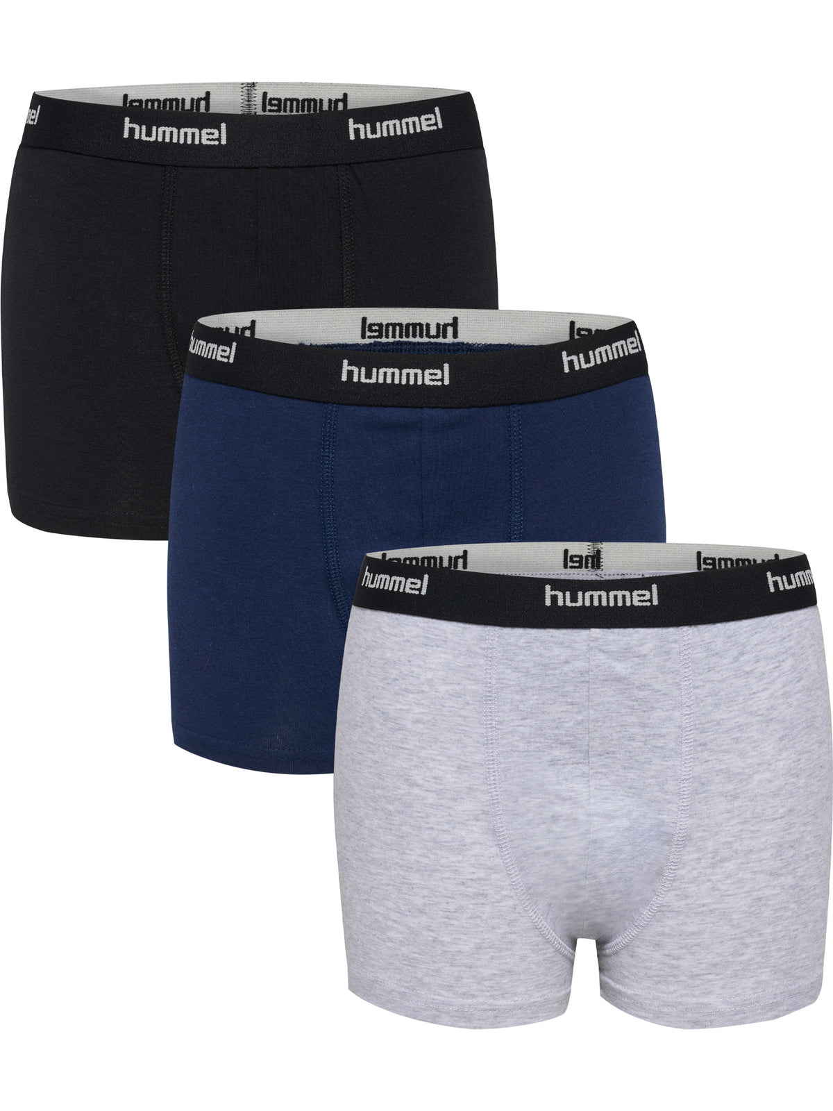 HUMMEL Nalle Boxers 3 Pack Kind (grey melange/dress blues/black)