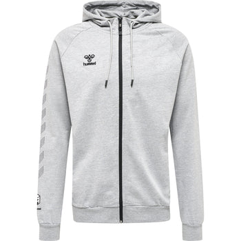 HUMMEL Move Grid Cotton Zip Hoodie Herren Grau