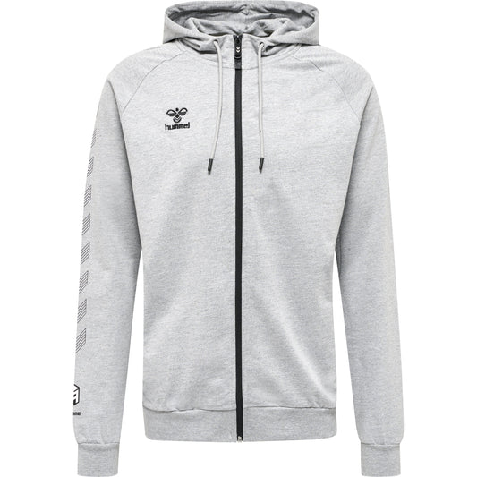 HUMMEL Move Grid Cotton Zip Hoodie Herren Grau