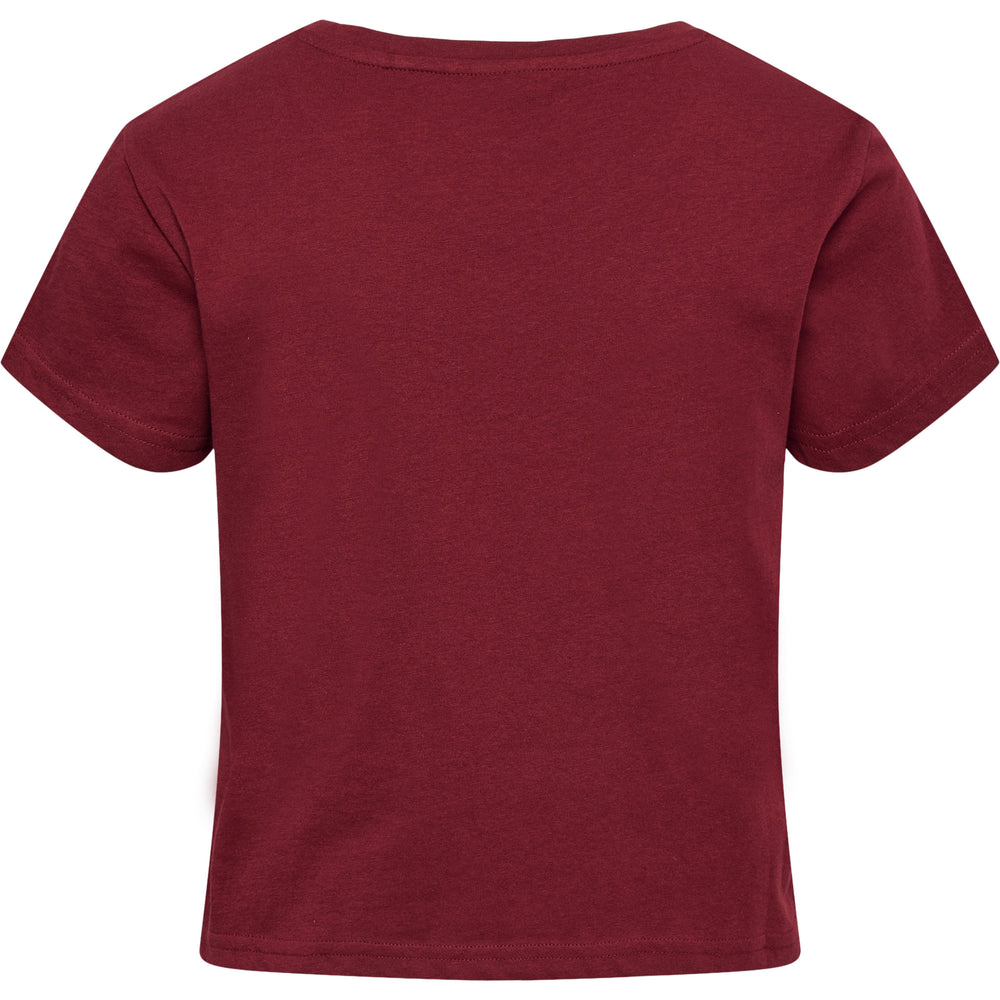 HUMMEL Legacy Cropped T-Shirt Damen (cabernet)