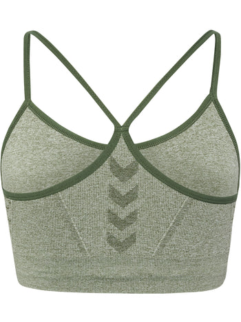 HUMMEL Ci Seamless Scrunch Sports Bra Damen (seagrass melange)