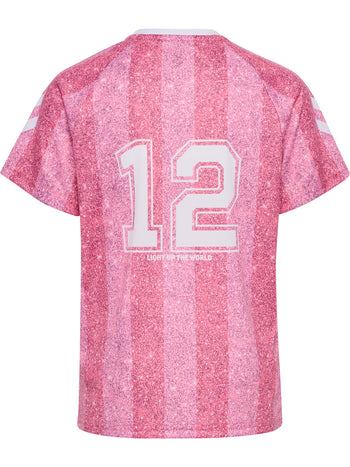 HUMMEL Shimmer T-Shirt S/S Kind (chateau rose/bright white)