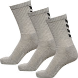 HUMMEL Fundamental 3-Pack Sock (grey melange)