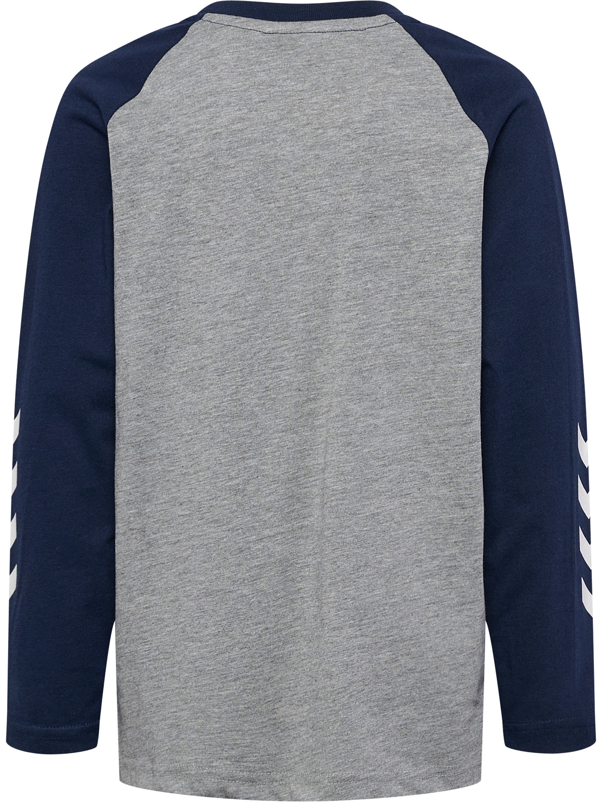 HUMMEL Logo T-Shirt L/S Kind (grey melange/dress blues)