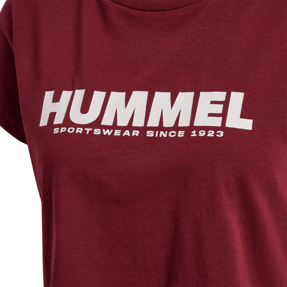 HUMMEL Legacy Cropped T-Shirt Damen (cabernet)