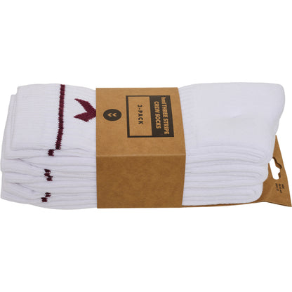 HUMMEL Stripe Crew 3-Pack Socks (burgundy)
