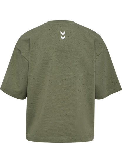 HUMMEL Mt Ultra Boxy Short T-Shirt Damen (deep lichen green melange)