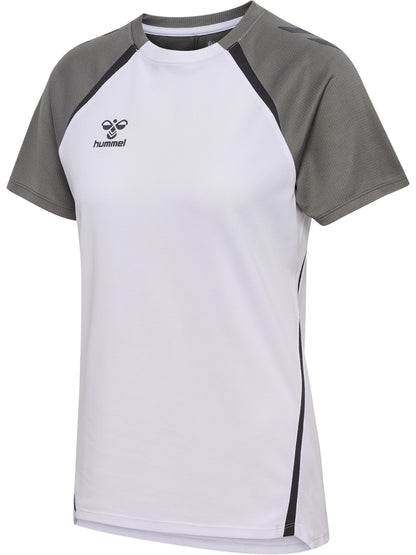 HUMMEL Lead 2.0 Jersey S/S Damen (white/steel gray)