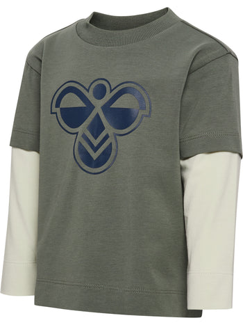 HUMMEL Mini Loose Layer T-Shirt L/S Kind (castor gray)