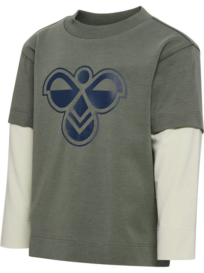 HUMMEL Mini Loose Layer T-Shirt L/S Kind (castor gray)