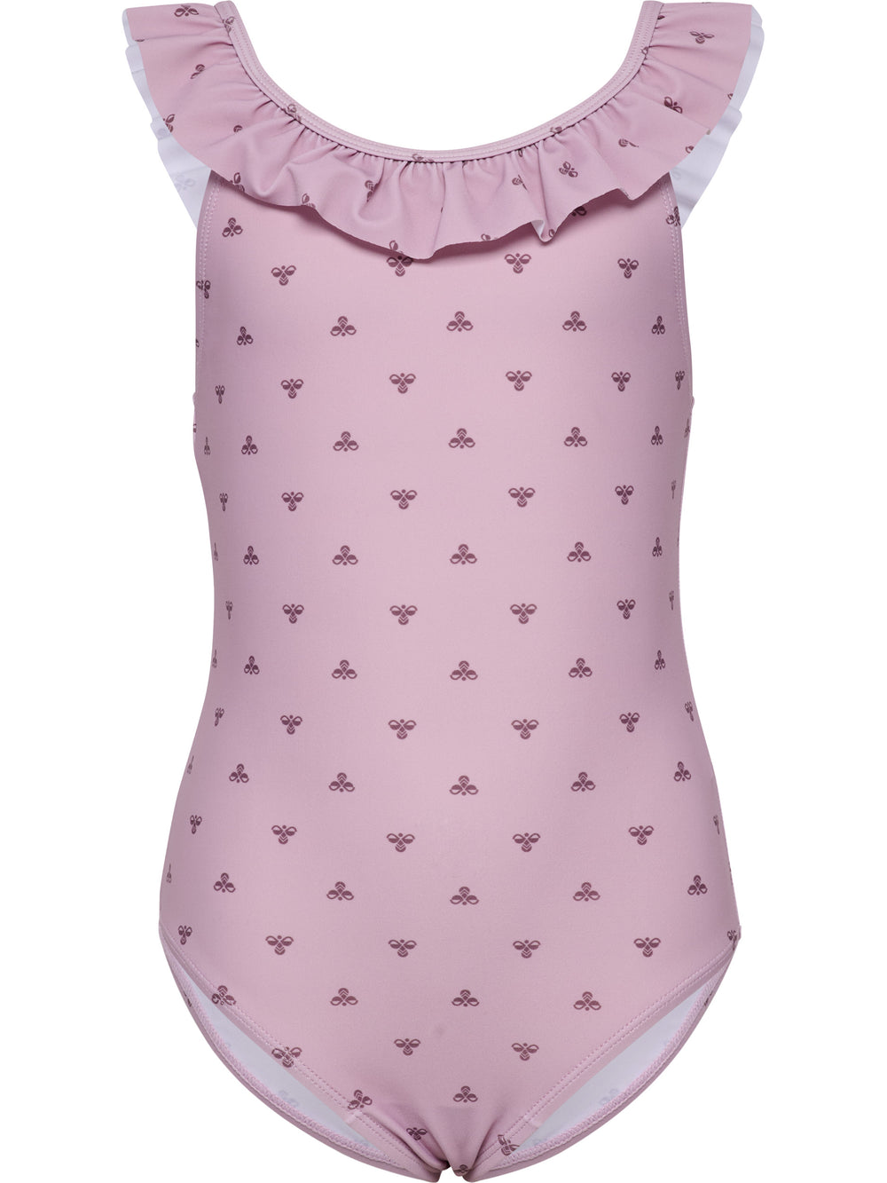 HUMMEL Bee AOP Frill Swimsuit Kind (mauve shadow)