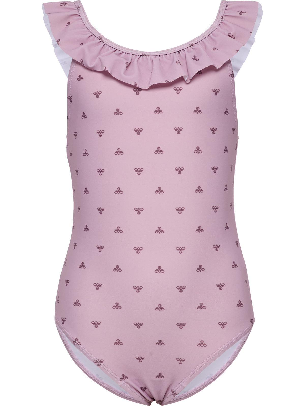 HUMMEL Bee AOP Frill Swimsuit Kind (mauve shadow)