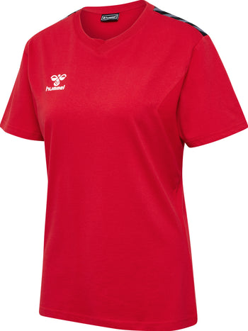 HUMMEL Authentic Co T-Shirt S/S Damen (true red)