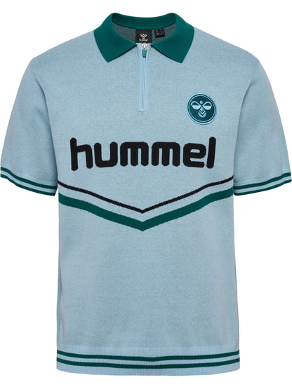 HUMMEL Knit Half-Zip Polo Shirt (light blue)