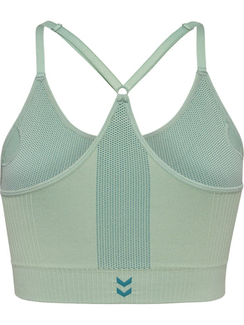 HUMMEL Hiit Seamless Padded Bra Damen (frosty green)