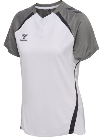 HUMMEL Lead 2.0 Polo Damen (white/steel gray)
