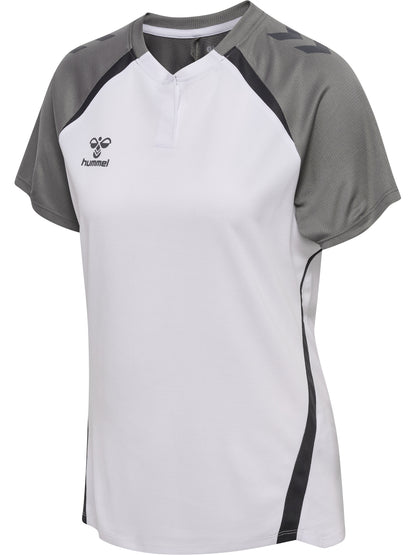 HUMMEL Lead 2.0 Polo Damen (white/steel gray)