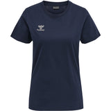 HUMMEL Move Grid Cotton T-Shirt S/S Wom Damen Blau