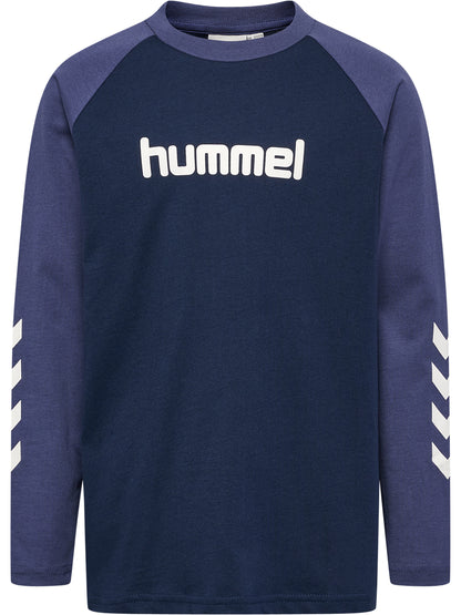 HUMMEL Logo T-Shirt L/S Kind (dress blues/blue indigo)