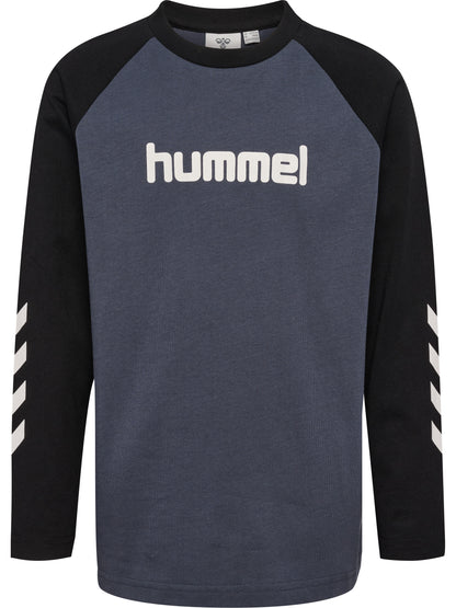 HUMMEL Logo T-Shirt L/S Kind (ombre blue)