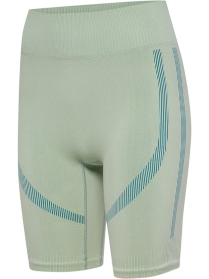 HUMMEL Hiit Seamless Short Tights Damen (frosty green)
