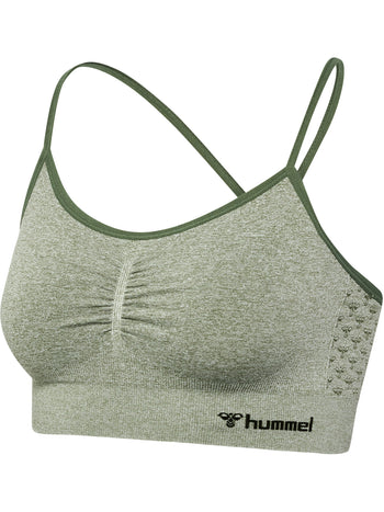 HUMMEL Ci Seamless Scrunch Sports Bra Damen (seagrass melange)