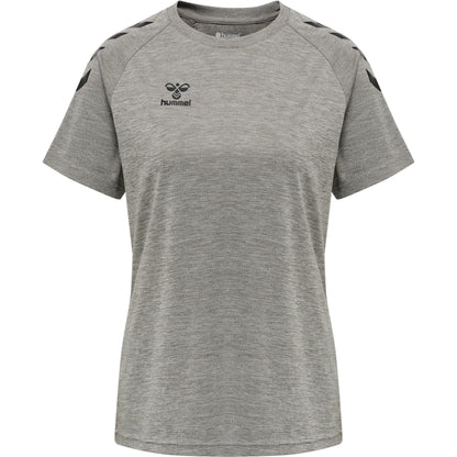 HUMMEL Core XK Core Poly Tee S/S Damen (grey melange)