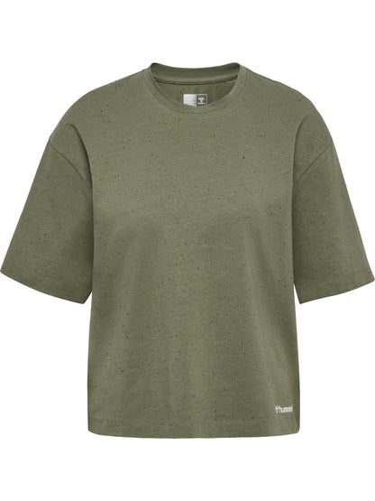HUMMEL Mt Ultra Boxy Short T-Shirt Damen (deep lichen green melange)