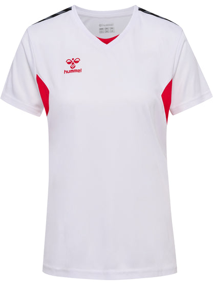 HUMMEL Authentic PL Jersey S/S Damen (white/true red)