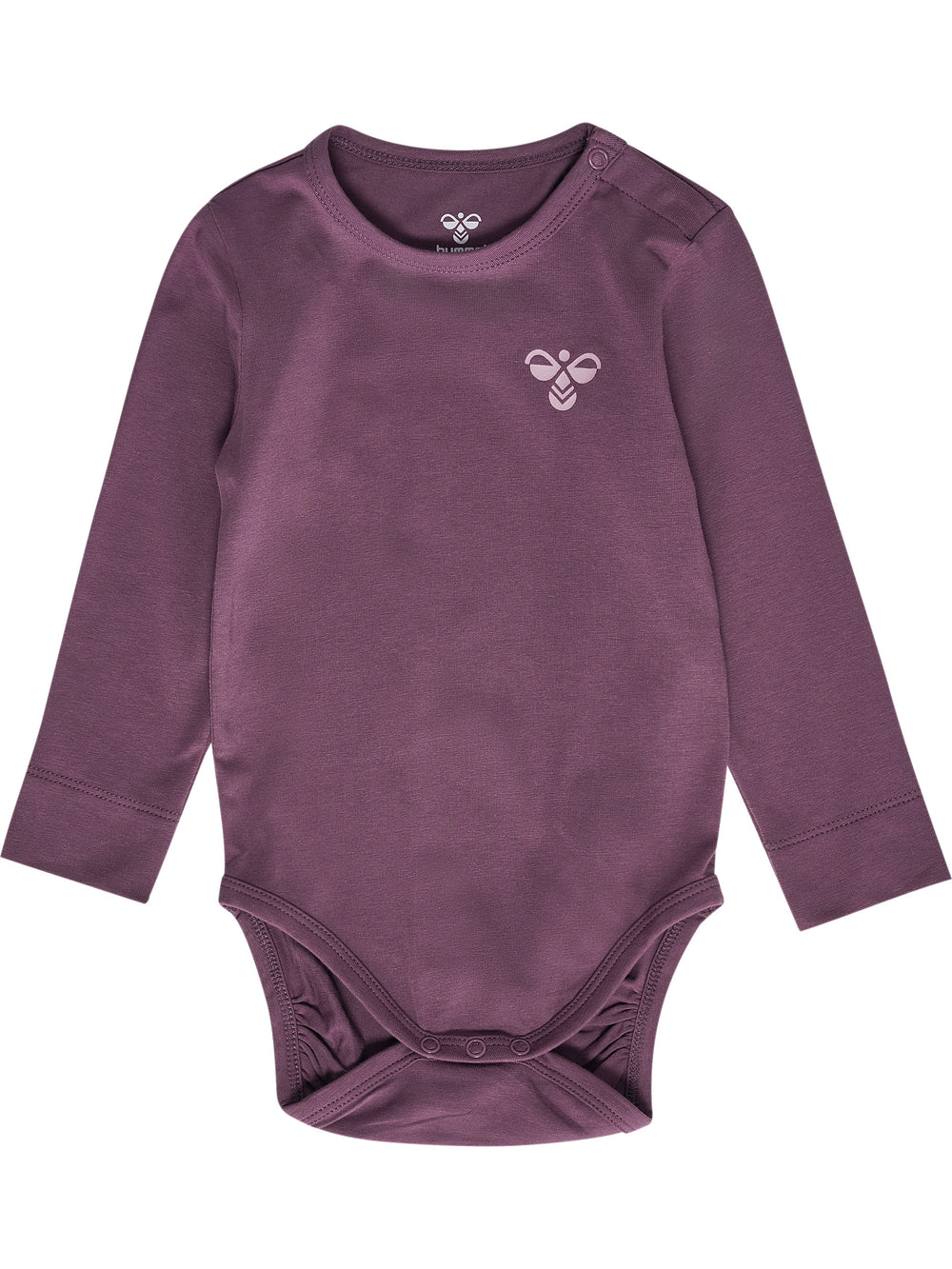 HUMMEL Mini 2-Pack Body L/S Kind (black plum/sea fog)