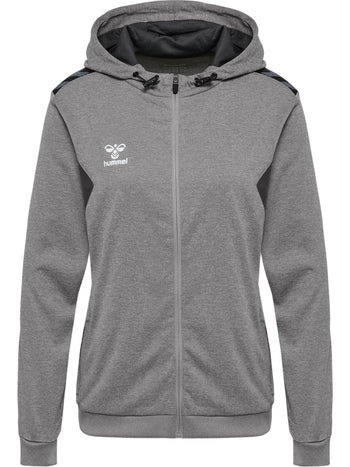 HUMMEL Authentic Pl Zip Hoodie Damen Grau