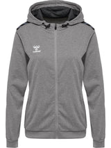HUMMEL Authentic Pl Zip Hoodie Damen Grau