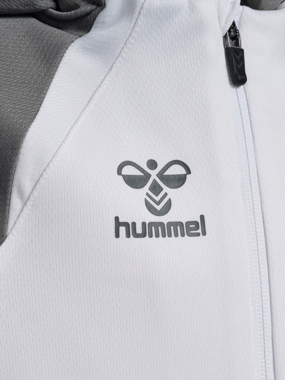 HUMMEL Lead 2.0 Zip Hoodie Kind (white/steel gray)